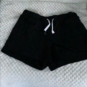 black shorts